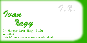 ivan nagy business card